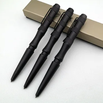 1 шт. Тактическая ручка для самообороны EDC с головкой из вольфрамовой стали, тактическая ручка для обеспечения безопасности, принадлежности для защиты, инструмент для разбивания окон Изображение