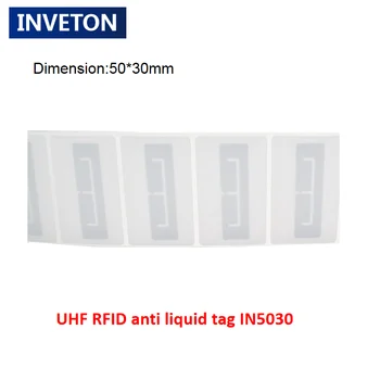 10шт бирка Пассивная наклейка с защитой от жидких помех UHF RFID для розничного медицинского отслеживания Изображение