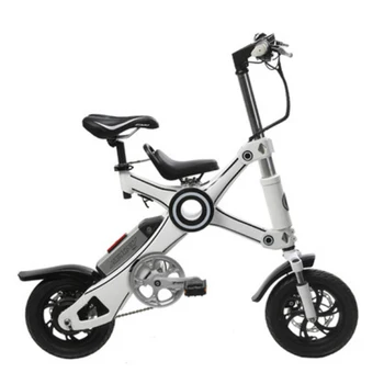 12-дюймовый Быстро Складывающийся электрический велосипед со съемной литиевой батареей из алюминиевого сплава с одним детским сиденьем Изображение