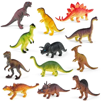 12 шт. Большой Набор игрушек-динозавров из Мира Юрского периода, Модель животного, Украшение в виде Тираннозавра, Детская Коллекция игрушек-динозавров, Подарок Изображение