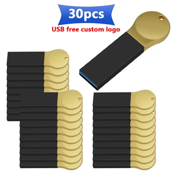 30 шт./лот бесплатный логотип высокое качество USB Флэш-накопитель Металлическая Ручка 128 ГБ 64 ГБ 32 ГБ 16 ГБ 8 ГБ USB 3.0 флэш-накопитель USB Memory Stick Изображение