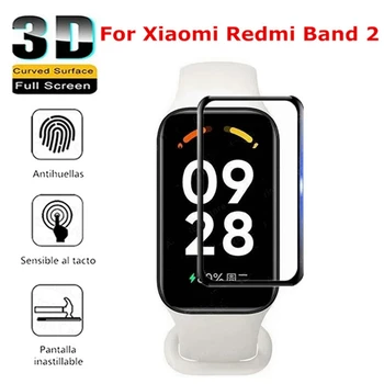 3D изогнутая защитная пленка для экрана для смарт-часов Redmi Band 2, защитная пленка из закаленного стекла для Xiaomi Smart Band 8 Active Glass Изображение
