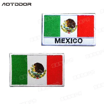 3d Мексиканский национальный флаг, вышивка, значок, Вышитые нашивки, военная тактическая повязка, ткань, Мексика, Наклейка, Швейная аппликация Изображение