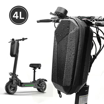 4-литровая сумка для руля скутера, водонепроницаемая велосипедная стойка с жестким корпусом, рюкзак EVA для хранения электровелосипедов для складного велосипеда, электрический скутер Изображение