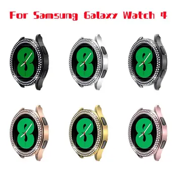 40 мм 44 мм для Samsung Galaxy Watch 4 Алмазный Бампер Защитный Чехол Гальванический Чехол для ПК Samsung Galaxy Watch 4 Изображение