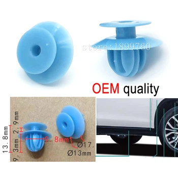 50/100x Пластиковые крепежные детали OEM-качества, зажим для крепления коромысла колеса для MITSUBISHI MU000977 Изображение