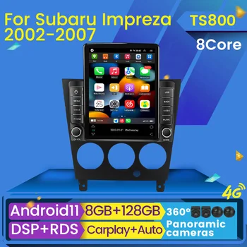 8 + 128 Г Android 11 8-Ядерный IPS Экран Tesla Автомобильная Радионавигация для Subaru Impreza GD GG 2002-2007 GPS Мультимедийный Видеоплеер Изображение