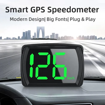 GPS KMH MPH HUD Цифровой Спидометр Головной Дисплей Аксессуары Для Автомобильной Электроники Большой Шрифт Speed для Всех автомобилей Изображение