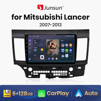 Junsun V1 AI Voice Wireless CarPlay Android Авторадио для Mitsubishi Lancer 10 2007-2013 4G Автомобильный Мультимедийный GPS 2din автомагнитола Изображение