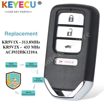 KEYECU Smart Remote Брелок для Honda CR-V HR-V Fit CR-Z HR-V Civic Odyssey Pilot для KR5V1X KR5V2X ACJ932HK1210A A2C83161800 Изображение