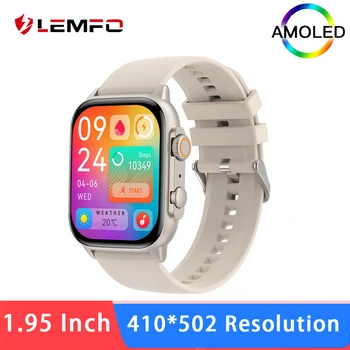 LEMFO Amoled Смарт-часы Ultra Series 8 Smartwatch Для Мужчин и Женщин Bluetooth-вызов 1,95 Дюймов 410 * 502 HD Экран 30 Дней в режиме ожидания Изображение