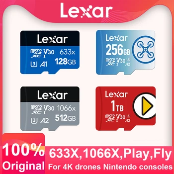 Lexar 633X 1066X Fly Play Micro SD Карта Карта Памяти UHS-I A1 V30 U3 4K A2 TF Карты для дронов DJI Игровая Консоль Nintendo Switch Изображение