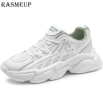 RASMEUP/ Новая мужская обувь, дышащие теннисные туфли, женские белые дизайнерские кроссовки, увеличивающие рост, весенняя повседневная спортивная обувь Изображение