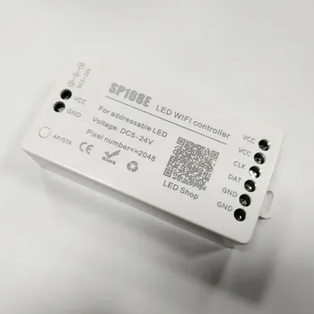SP108E светодиодный SPI Wifi пиксельный IC контроллер с помощью приложения для смартфона для WS2812B WS2813 SK9822 SK6812 RGBW APA102 LPD8806 Strip DC5-24V Изображение