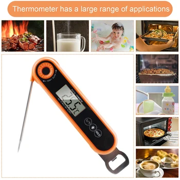 ThermoPro Цифровая Подсветка Складной Кухонный Термометр для Приготовления Мяса для Барбекю с поворотным зондом - от 50 до 300 ℃ Изображение