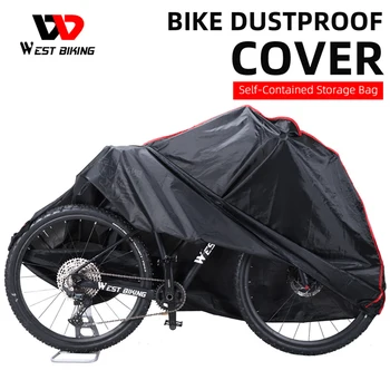 WEST BIKING Водонепроницаемый чехол для велосипеда Пылезащитный наружный дождевик с сумкой для хранения для скутера MTB Road Bike Изображение