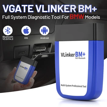 vLinker BM OBD2 Bluetooth Code Reader, инструмент сканирования OBDII для Android и Windows - Разработан для диагностики автомобилей BimmerCode PK ELM327 Изображение