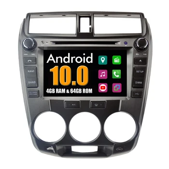Автомобильная мультимедийная система RoverOne для Honda City 2008 2009 2010 2011 2012 Android 10,0 Радио стерео DVD GPS Навигация CarPlay Изображение
