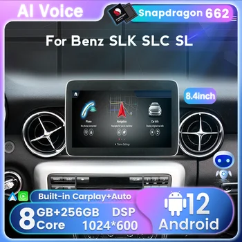 Автомобильное радио Android All in one для r172 mercedes benz SLK SL CLASS R231 2011-2015 интеллектуальная система ai Voice Carplay android auto Изображение