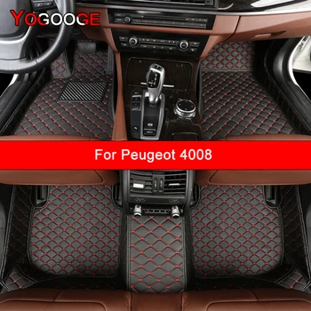 Автомобильные коврики YOGOOGE на заказ для Peugeot 4008, автоаксессуары, коврик для ног Изображение