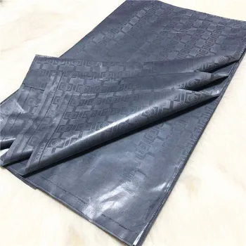 Африканская ткань 2019 года из 100% хлопка, нигерийская ткань Атику, высококачественная ткань из гвинейской парчи Bazin Riche. Изображение