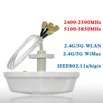 Беспроводной Wi-Fi 2,4 G 5,8G 5G Двухчастотный MIMO Внутренняя Всенаправленная Потолочная Антенна RP SMA Мужской WLAN WiMAX IEEE802a/b/ g /n 4dbi Изображение