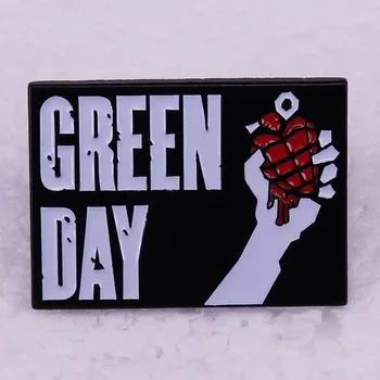 Брошь с Нагрудным Значком Green Day Rock Band с Твердой Эмалью для Ювелирного Аксессуара Изображение