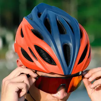 Велосипедное снаряжение, стильные MTB Защитные колпачки из пенополистирола, отлитые в форму для верховой езды, Вентиляционный шлем для верховой езды, Амортизирующий для улицы Изображение