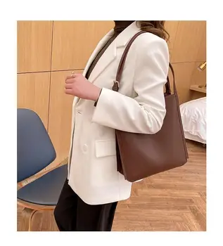 Высококачественная женская сумка через плечо в стиле ретро, сумка через плечо большой емкости, сумка для монет и мобильного телефона Изображение
