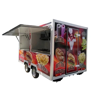 Высококачественные уличные фудтраки с оборудованием, прицеп для пиццы, тележки для еды, мобильный австралийский стандарт / Продуктовый автобус / Продуктовый киоск Изображение
