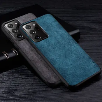 Высококачественный чехол для телефона из искусственной кожи Samsung Galaxy Note 20 Ultra 5G, устойчивый к царапинам, однотонный чехол для Samsung Note 20 Case Изображение