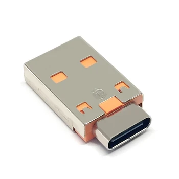 Детали адаптера USB A Male к Type C Female Интегрированного типа Легкий Прочный Новый Челнок Изображение