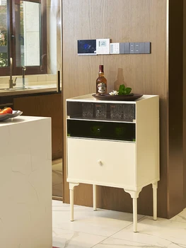 Дизайнерский Прозрачный Прикроватный столик Из акрилового пластика, Многослойный шкаф для хранения мебели для дома, Хрустальный шкаф для хранения ins Nordic Изображение