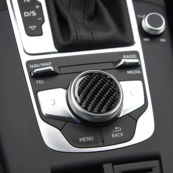 Для Audi A3 8V 2012-2017 Аксессуары Ручка управления из углеродного волокна, декоративные автомобильные чехлы, наклейки для укладки автомобиля, протектор Изображение