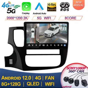 Для Mitsubishi Outlander 3 GF0W GG0W 2012-2018 8-Ядерный Android 13 4G Мультимедийный Видеоплеер Навигация GPS Автомобильное Радио Изображение