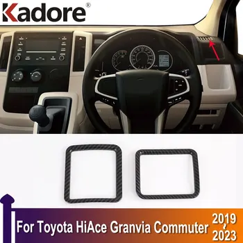 Для Toyota HiAce Granvia Commuter 2019-2022 2023 Отделка Передней Вентиляционной Крышки Из Углеродного Волокна Панель Розетки Переменного Тока Аксессуары Для Интерьера Изображение