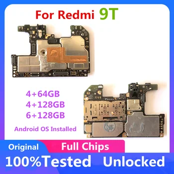 Для Xiaomi Redmi 9T Материнская плата Оригинальная Разблокированная Глобальная версия 4 ГБ + 64 ГБ 6 ГБ + 128 ГБ Замененная Материнская плата Чистый IMEI Android OS Изображение
