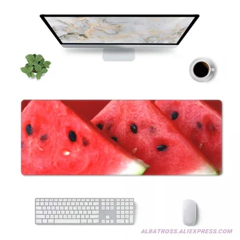 Игровой коврик для мыши Fruit Red Watermelon с резиновыми прошитыми краями 31,5 
