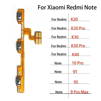 Кнопка Включения/Выключения Питания Клавиша Регулировки Громкости Боковой Выключатель Питания Гибкий Кабель Для Xiaomi Redmi Note 9 9T 9S 10 K30 K20 K40 Pro Max Изображение