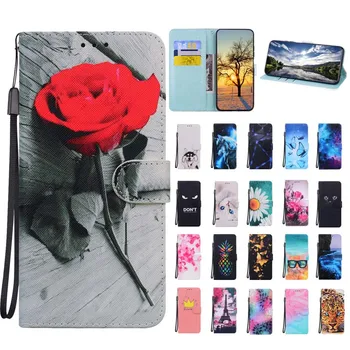 Кожаный бумажник с рисунком, флип-чехол для Samsung Galaxy S23 Ultra S23 Plus S23, держатель для карт, Магнитная задняя крышка, Funda Изображение