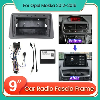 Комплект рамки автомагнитолы Android для Opel Mokka 1 2012 - 2016 гг. Авто стерео панель приборной панели Кабель Canbus Изображение