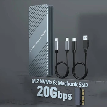 Корпус твердотельного накопителя USB-C 3.2 Suit M.2 Nvme SSD 12 + 16 PIN для Apple Mac/iMac/MacBook Pro/Air с 2013 по 2016 год Портативный Накопитель SSD Case Изображение