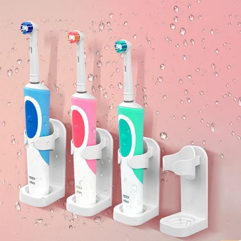 Креативная бесследная подставка-Органайзер, Электрический настенный держатель, Компактный держатель для зубной щетки, Аксессуары для ванной комнаты Изображение