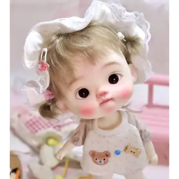Кукла Bjd baby doll 6-точечная кивающая девочка-рыбка с большой головой Qbaby cute angel body bb joint doll куклы bjd doll полный комплект Изображение