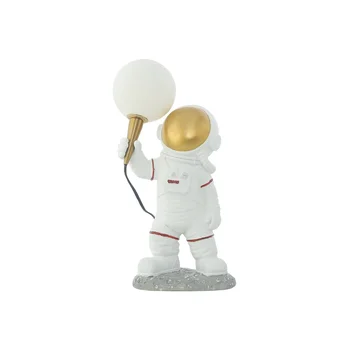 Маленькая Ночная лампа для космических астронавтов, скандинавская простая теплая детская комната интернет-знаменитостей, настольная лампа для спальни мальчика, прикроватная лампа Изображение