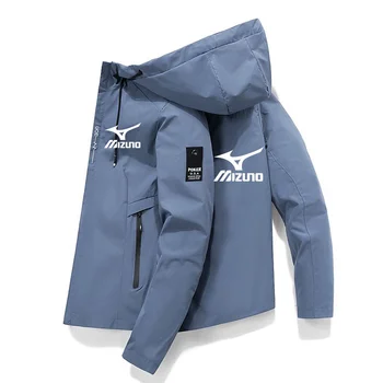 Мужская походная альпинистская куртка Mizuno 2023, новая мужская дышащая водонепроницаемая ветровка с капюшоном, лыжная одежда для приключений Изображение