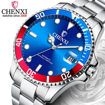Мужские часы Chenxi Автоматические механические часы Роль Дата Топ Люксовый бренд Мужские наручные часы Подарки для мужчин Relogio Masculino Изображение