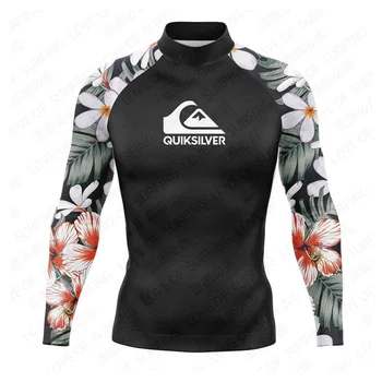 Мужской костюм для серфинга в водных видах спорта 2023Rash Guards, быстросохнущий летний купальник с длинными рукавами, тренировочный костюм для плавания, настраиваемый Изображение
