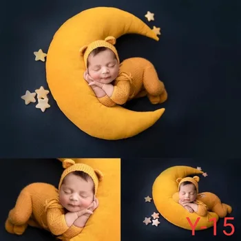 Набор для фотосъемки новорожденных Подушка Moon Star для украшения детской комнаты Детские мягкие плюшевые игрушки Защита головы для сна Изображение