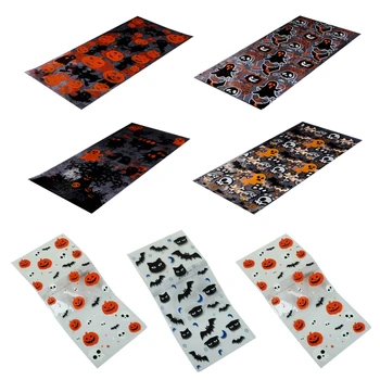Набор прозрачных мешочков для конфет на Хэллоуин из 50 небольших подарочных упаковок, аксессуар-мешочек P15F Изображение